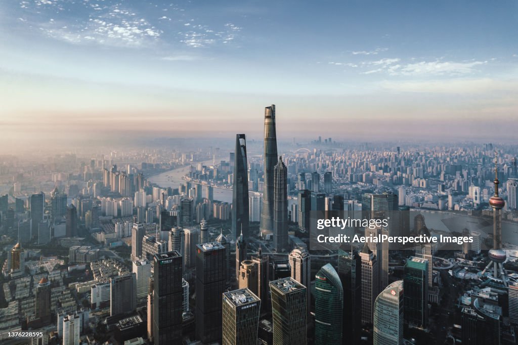 Shanghai Skyline at Sunrise