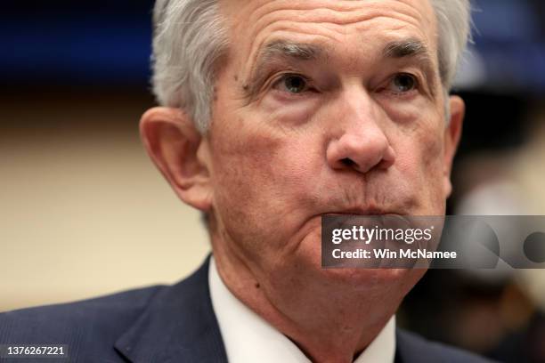 Federal Reserve Board Chair Jerome Powell testifies about 'monetary policy and the state of the economy' before the House Financial Services...