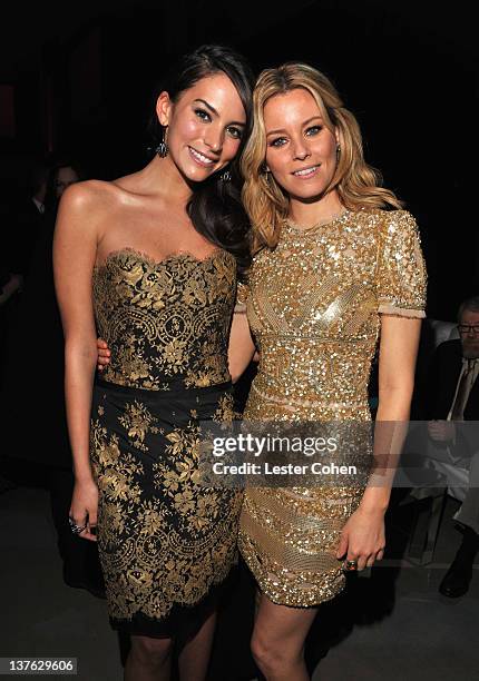 Actresses Genesis Rodriguez and Elizabeth Banks attend the after party for the Los Angeles premiere of "Man on a Ledge" at Grauman's Chinese Theatre...