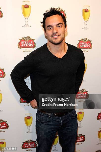 Actor Jake Johnson attends the "Safety Not Guaranteed" press event hosted by Stella Artois at the Cutting Room at T-Mobile Google Music Village at...