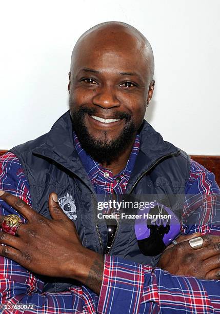 Sammi Rotibi attends a filmmakers luncheon at the Stella Artois Cafe during the 2012 Sundance Film Festival on January 23, 2012 in Park City, Utah.