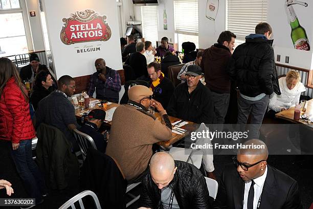 General view of atmosphere at the filmmakers luncheon at the Stella Artois Cafe during the 2012 Sundance Film Festival on January 23, 2012 in Park...