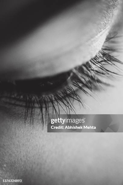 eyes of a girl - child eyes closed stock pictures, royalty-free photos & images