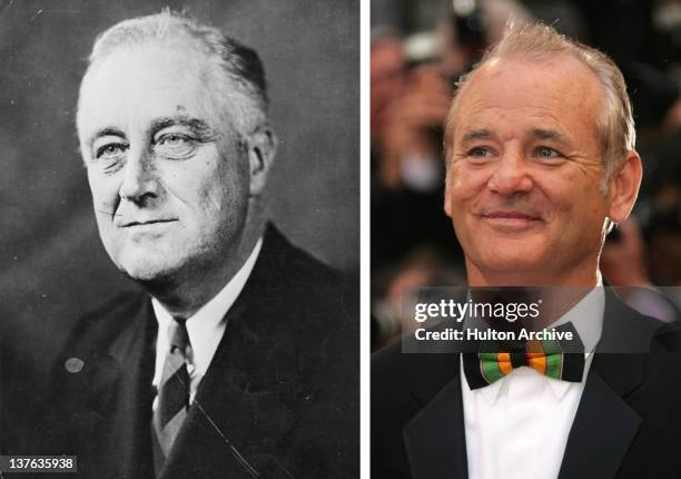 In this composite image a comparison has been made between Franklin D Roosevelt and actor Bill Murray. Oscar hype continues this week with the...
