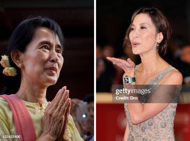 In this composite image a comparison has been made between Aung San Suu Kyi and actress Michelle Yeoh. Oscar hype continues this week with the...