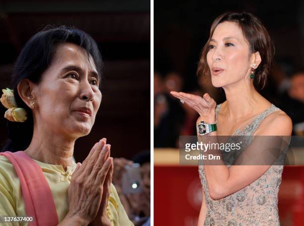 In this composite image a comparison has been made between Aung San Suu Kyi and actress Michelle Yeoh. Oscar hype continues this week with the...