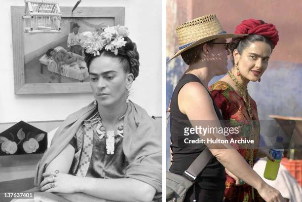 In this composite image a comparison has been made between Frida Kahlo and actress Salma Hayek. Oscar hype continues this week with the announcement...