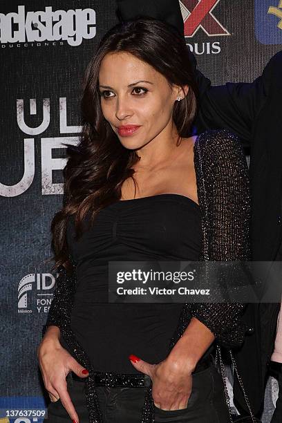 Actress Elizabeth Cervantes attends "The Last Death " Mexico City premiere at Cinepolis Plaza Universidad on January 23, 2012 in Mexico City, Mexico.