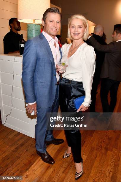 Grant Show and Katherine LaNasa attend UTA's cocktail reception to celebrate its expansion to Atlanta on March 01, 2022 in Atlanta, Georgia.