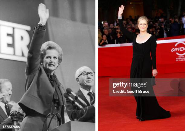In this composite image a comparison has been made between Margaret Thatcher and actress Meryl Streep. Oscar hype continues this week with the...