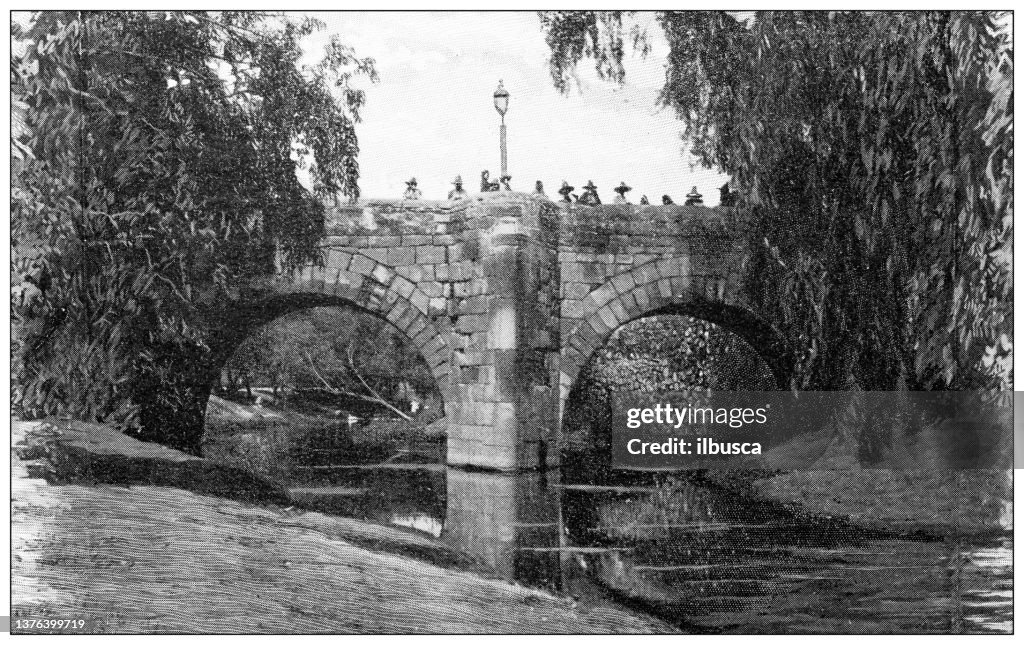 Antique travel photographs of Mexico: Bridge, Queretaro
