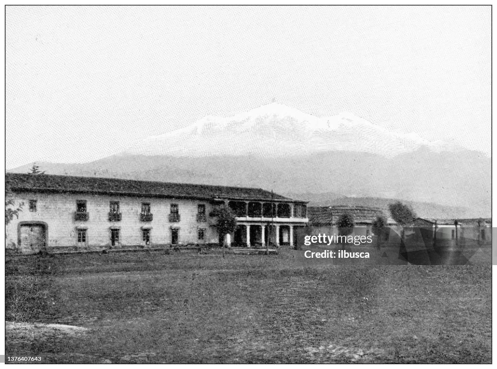 Antike Reisefotografien von Mexiko: Iztaccihuatl