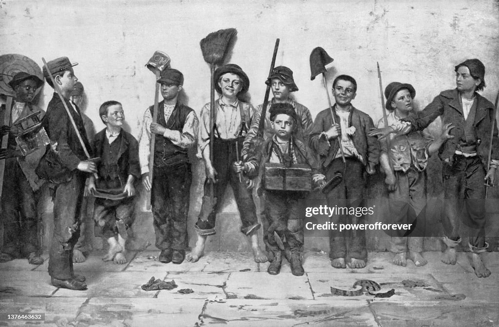 On Dress Parade, Painting by John George Brown - 19th Century