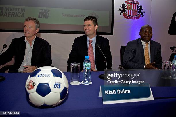 Aidan Heavey Chief Executive Tullow Oil plc, Niall Quinn Director of International Development Sunderland AFC and Tutu Agyare Non-executive Director...