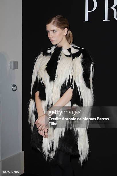 Elettra Wiedemann attends the Giorgio Armani Prive Haute-Couture 2012 show as part of Paris Fashion Week as part of Paris Fashion Week at Grand...