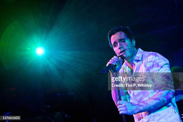 Ramin Karimloo, the lead man in Les Miserables performing tracks from his forth-coming debut album 'Ramin' at Cafe de Paris on January 24, 2012 in...
