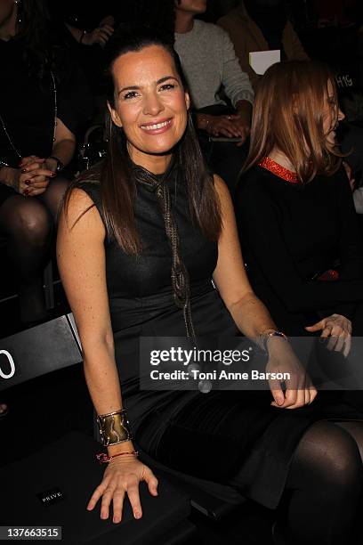 Roberta Armani attends the Giorgio Armani Prive Haute-Couture 2012 show as part of Paris Fashion Week at the Grand Palais on January 24, 2012 in...