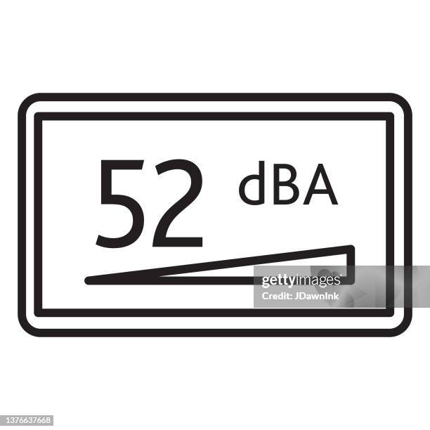 music store decibel meter thin line icon on white background - editable stroke - volume meter stock illustrations