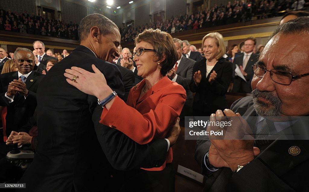 President Obama Addresses The Nation During State Of The Union Address