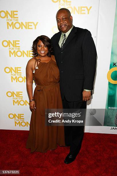 Sherri Shepherd and Lamar Sally attend the "One for the Money" premiere at the AMC Loews Lincoln Square on January 24, 2012 in New York City.