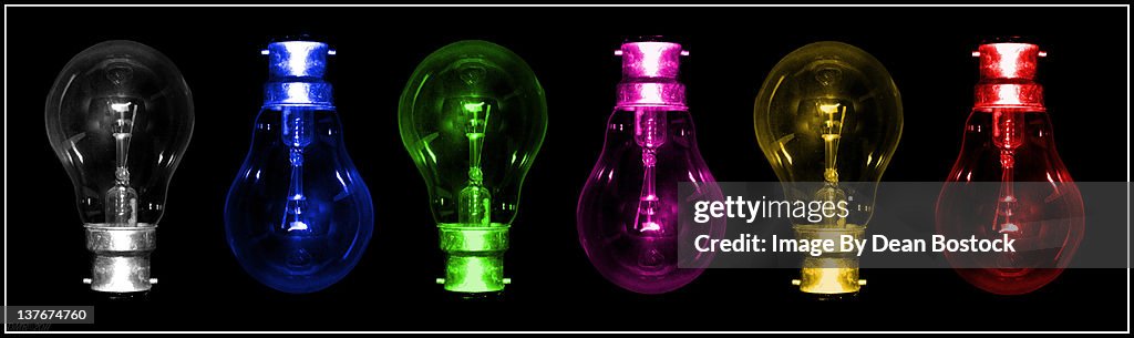 Coloured light bulbs