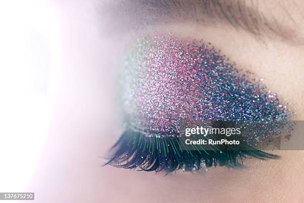 colorful eye - eye make up stock pictures, royalty-free photos & images