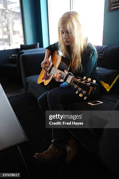 Singer Bailey Cooke attends Day 5 of the Music Cafe during the 2012 Sundance Film Festival held at Sundance ASCAP Music Cafe on January 24, 2012 in...