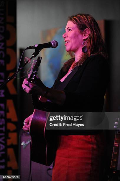 Dayna Kurtz performs at Day 5 of the Music Cafe during the 2012 Sundance Film Festival held at Sundance ASCAP Music Cafe on January 24, 2012 in Park...