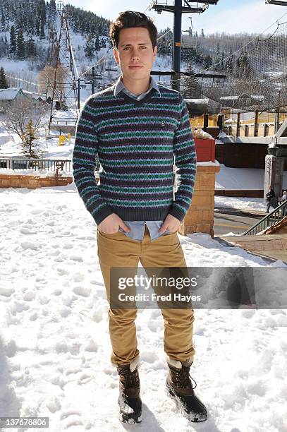 Singer Jeremy Current attends Day 5 of the Music Cafe during the 2012 Sundance Film Festival held at Sundance ASCAP Music Cafe on January 24, 2012 in...