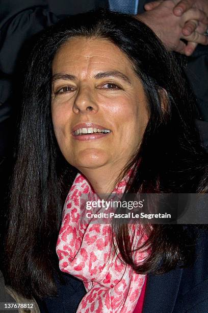 Francoise Bettencourt-Meyers attends the Giorgio Armani Prive Haute-Couture Spring / Summer 2012 show as part of Paris Fashion Week at Grand Palais...