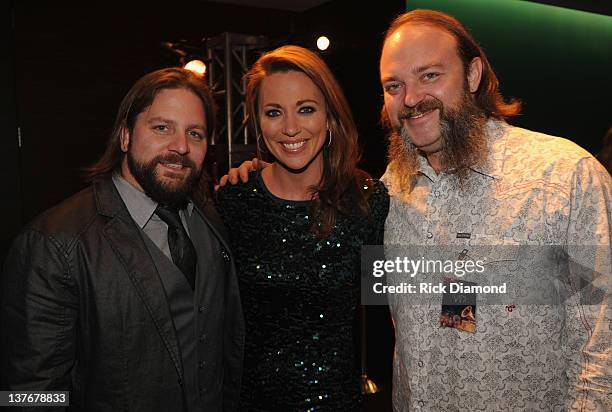 Grammy Nominees Coy Bowles and John Hopkins, Zac Brown Band with CNN's Brooke Baldwin attend The Georgia GRAMMY Nominee Reception at W Atlanta -...