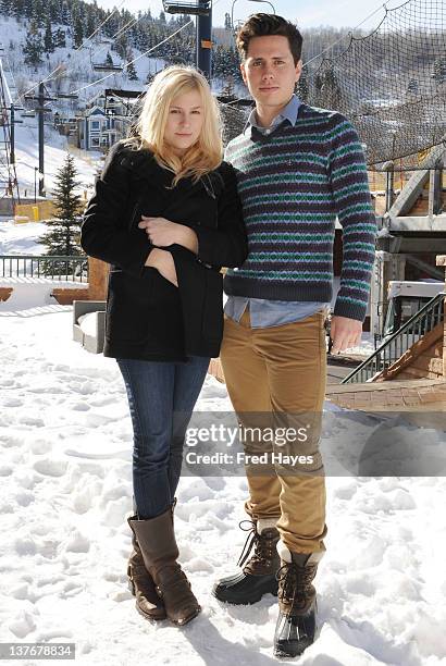 Singers Bailey Cooke and Jeremy Current attend Day 5 of the Music Cafe during the 2012 Sundance Film Festival held at Sundance ASCAP Music Cafe on...