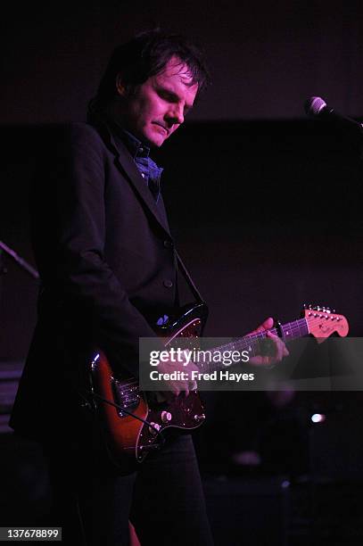 Mike Viola performs at Day 5 of the Music Cafe during the 2012 Sundance Film Festival held at Sundance ASCAP Music Cafe on January 24, 2012 in Park...