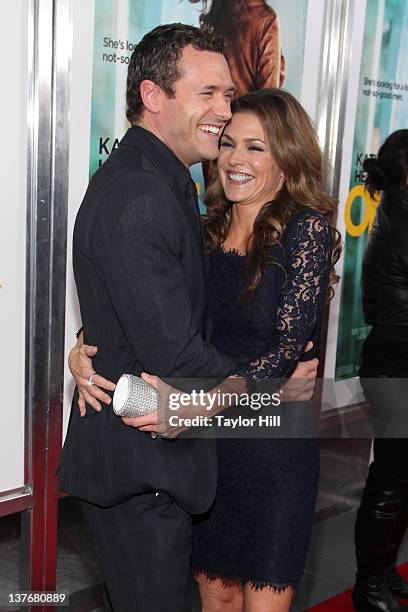 Actor Jason O'Mara and wife Paige Turco attend the "One for the Money" premiere at the AMC Loews Lincoln Square on January 24, 2012 in New York City.