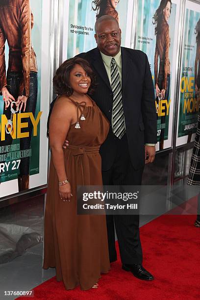 Sherri Shepherd and Lamar Sally attend the "One for the Money" premiere at the AMC Loews Lincoln Square on January 24, 2012 in New York City.