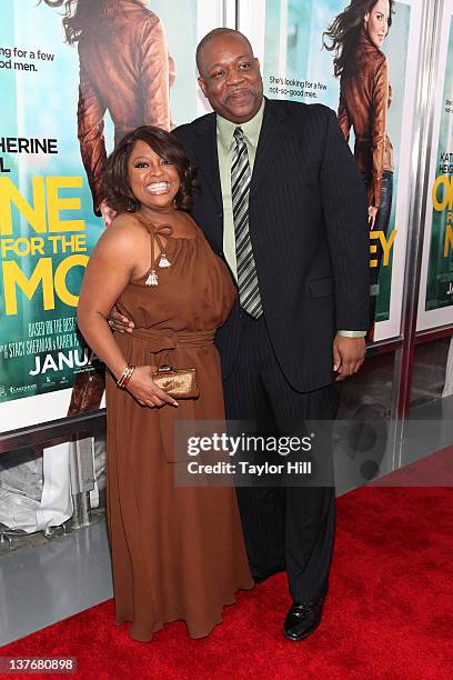 Sherri Shepherd and Lamar Sally attend the "One for the Money" premiere at the AMC Loews Lincoln Square on January 24, 2012 in New York City.