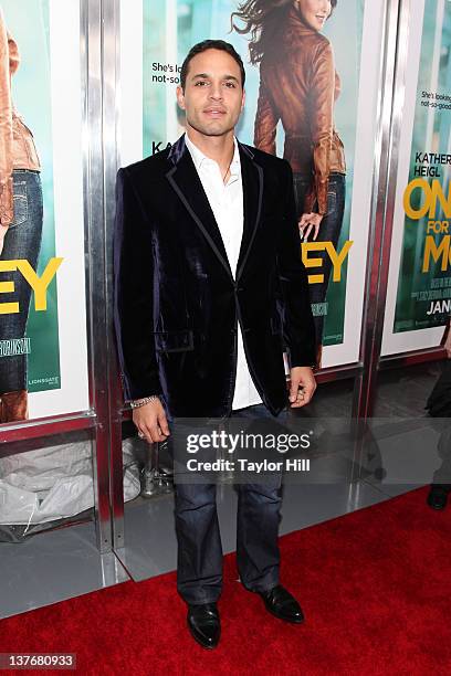 Daniel Sunjata attends the "One for the Money" premiere at the AMC Loews Lincoln Square on January 24, 2012 in New York City.