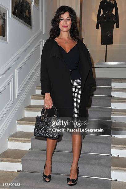 Dorothea Mercouri attends the Dior Haute-Couture 2012 show as part of Paris Fashion Week as part of Paris Fashion Week at Salons Christian Dior on...