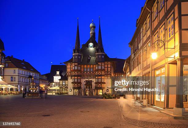 germany, wernigerode - market square stock pictures, royalty-free photos & images