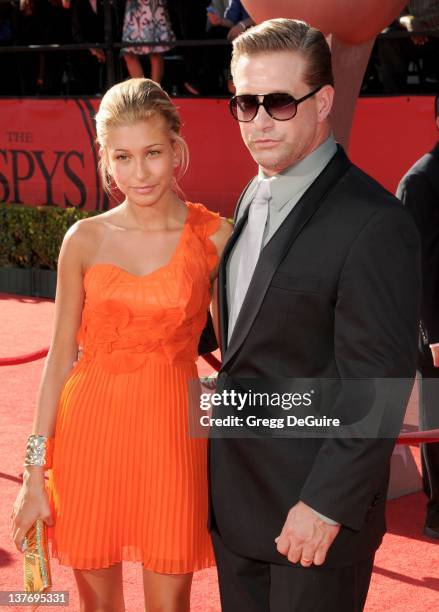 Stephen Baldwin and daughter Hailey arrive at the 2010 ESPY Awards at the Nokia Theatre L.A. Live on July 14, 2010 in Los Angeles, California.