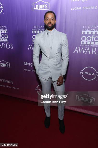 Jay Ellis attends the 13th Annual African American Film Critics Film Honors at SLS Hotel, a Luxury Collection Hotel, in Beverly Hills, on March 02,...