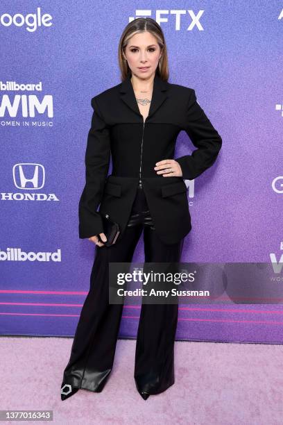 Christina Perri attends Billboard Women in Music at YouTube Theater on March 02, 2022 in Inglewood, California.
