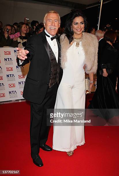 Sir Bruce Forsyth and Wilnelia Forsyth attend the National Television Awards at the O2 Arena on January 25, 2012 in London, England.