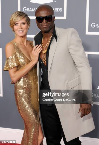 Heidi Klum and Seal arrive for the 53rd Annual GRAMMY Awards at the Staples Center, February 13, 2011 in Los Angeles, California.