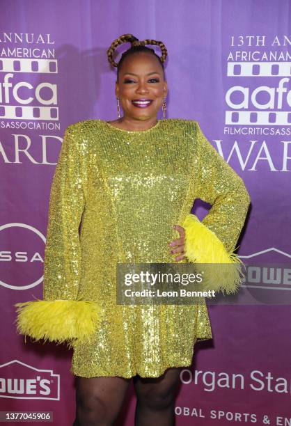 Aunjanue Ellis attends the 13th Annual African American Film Critics Film Honors at SLS Hotel, a Luxury Collection Hotel, in Beverly Hills, on March...