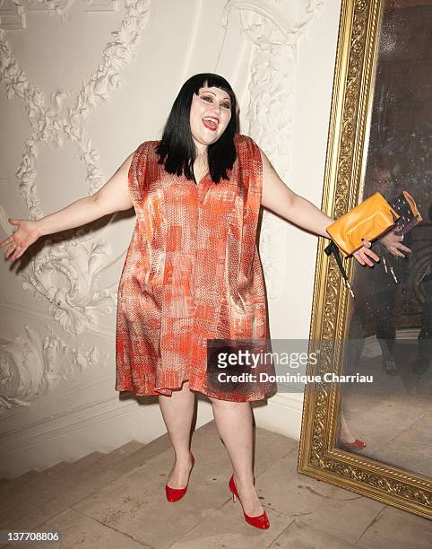 Beth Ditto arrives at the Jean Paul Gaultier Spring/Summer 2012 Haute-Couture Show as part of Paris Fashion Week on January 25, 2012 in Paris, France.