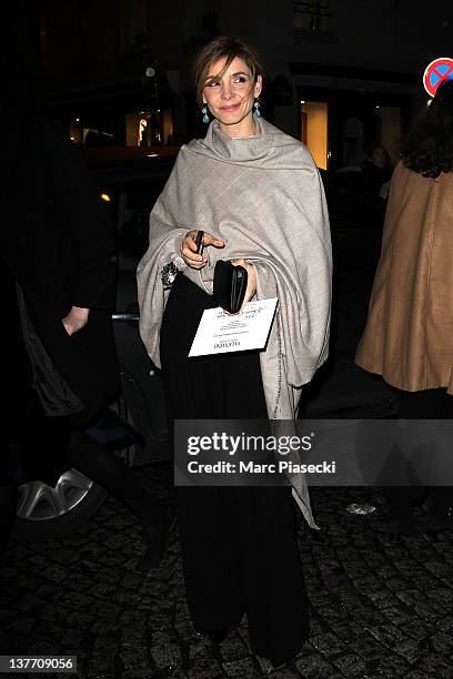 Actress Clotilde Courau arrives for the Valentino Spring/Summer 2012 Haute-Couture Show as part of Paris Fashion Week at Hotel Salomon de Rothschild...