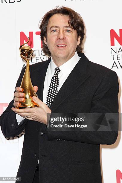 Jonathan Ross poses with his Special Recognition Award in the press room at the National Television Awards 2012 at The O2 Arena on January 25th, 2012...