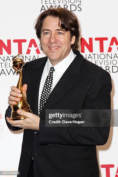 Jonathan Ross poses with his Special Recognition Award in the press room at the National Television Awards 2012 at The O2 Arena on January 25th, 2012...