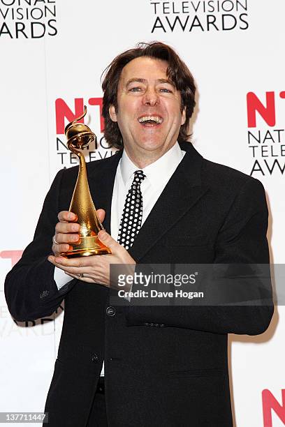 Jonathan Ross poses with his Special Recognition Award in the press room at the National Television Awards 2012 at The O2 Arena on January 25th, 2012...